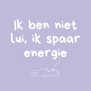 Tegeltje - Ik ben niet lui, ik spaar energie
